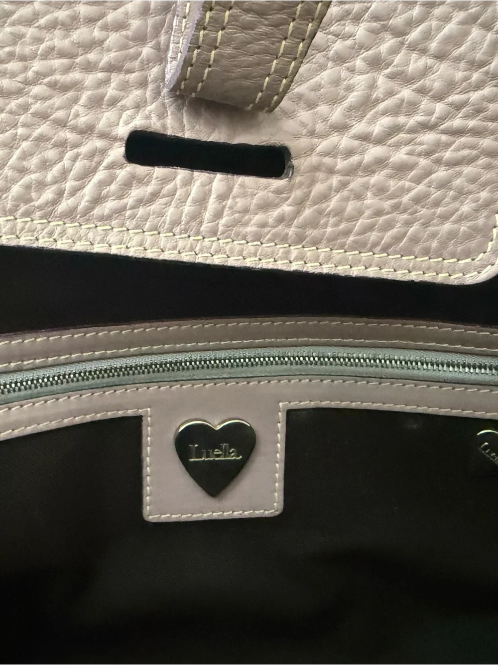 Luella Giselle Lilac Pebbled Leather Handbag